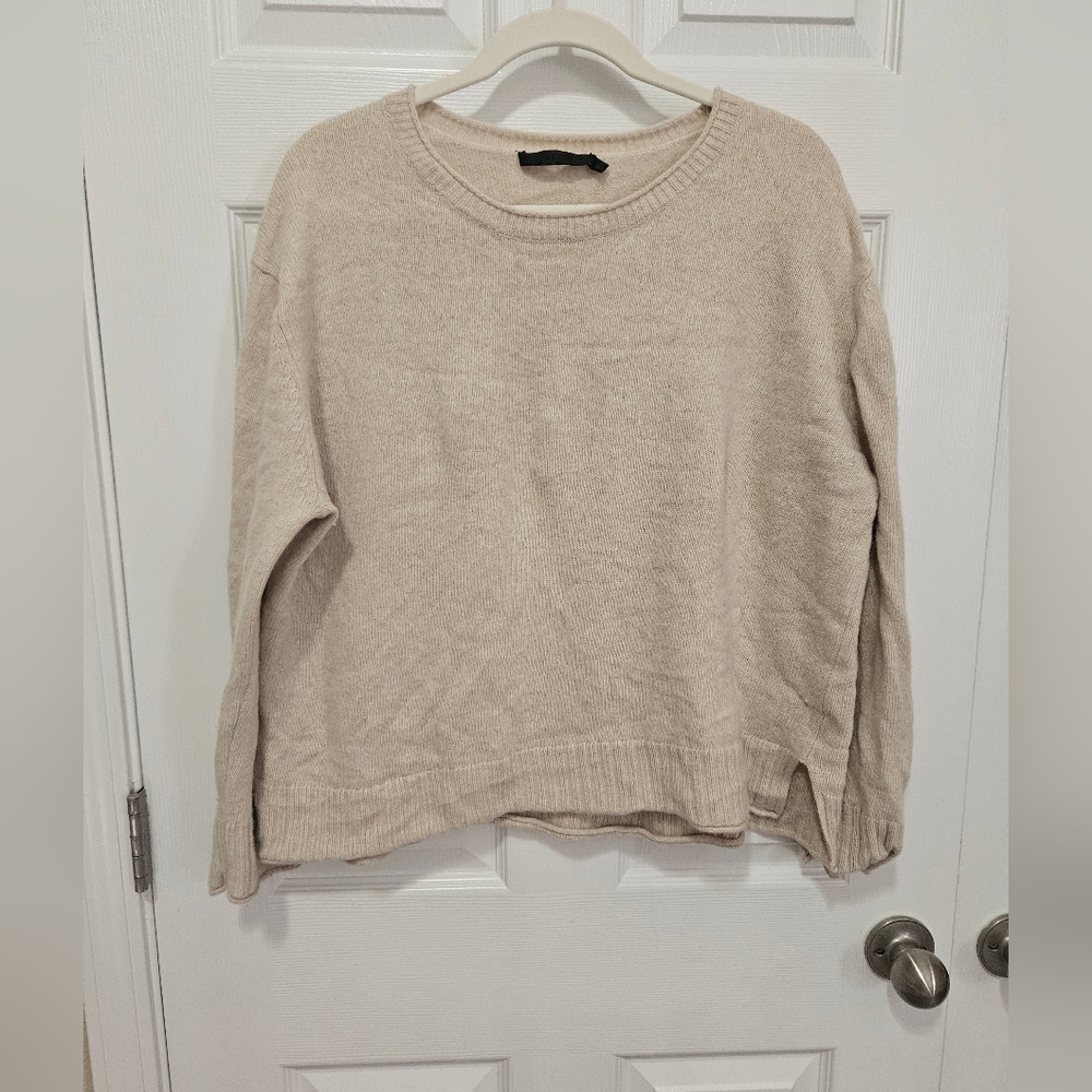Jenni Kayne 1X Cream Colored Sweater Wool Cashmere Blend